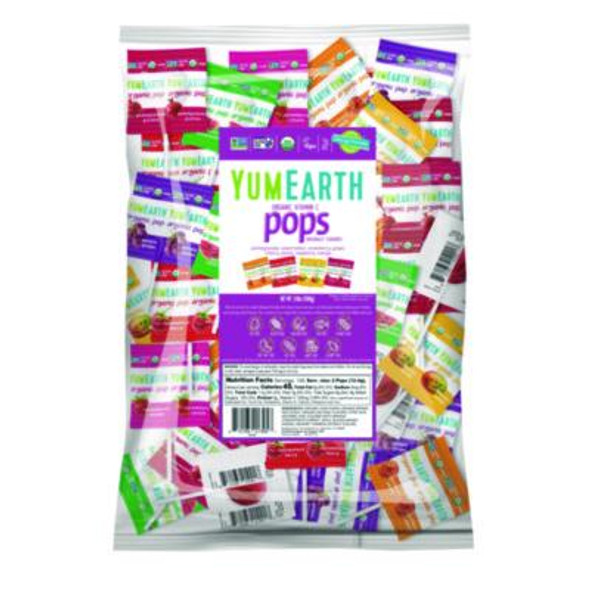 Organic Vitamin C Lollipops, Assorted Flavors, 3.5 Lb Bag, 250 Pieces