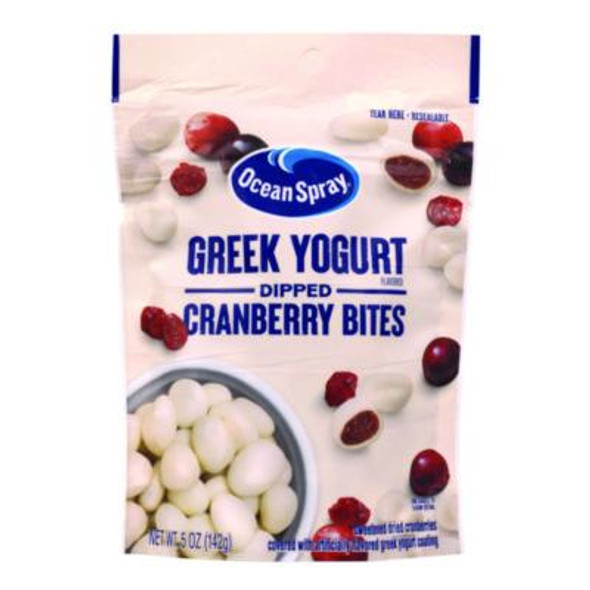Greek Yogurt Dipped Cranberry Bites, Cranberry/Yogurt, 5 Oz Bag, 12/Carton