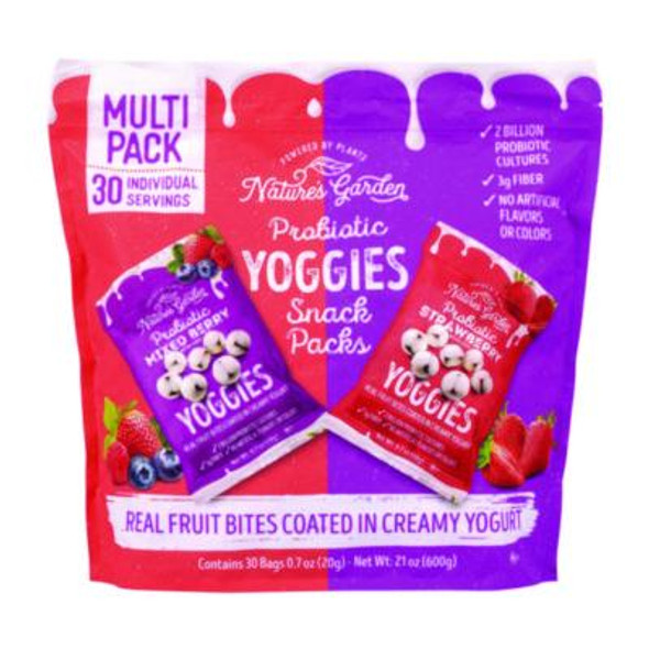 Probiotic Yoggies Variety Snack Pack, Assorted Flavors, 0.7 Oz Bag, 30/Carton
