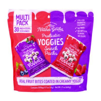 Probiotic Yoggies Variety Snack Pack, Assorted Flavors, 0.7 Oz Bag, 30/Carton