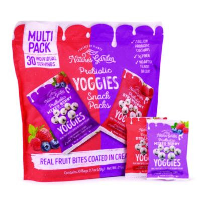 Probiotic Yoggies Variety Snack Pack, Assorted Flavors, 0.7 Oz Bag, 30/Carton