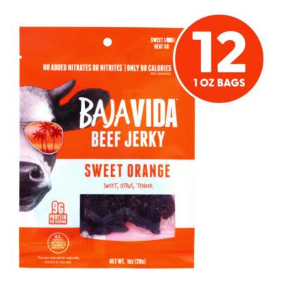 Beef Jerky Sweet Orange Snack Pack, Sweet Orange, 1 Oz Packet, 12/Carton