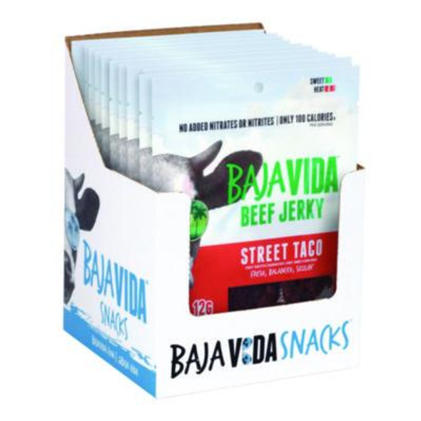 Beef Jerky Street Taco Snack Pack, Street Taco, 1 Oz Packet, 12/Carton