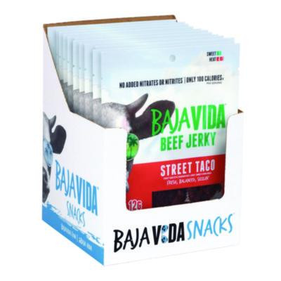 Beef Jerky Street Taco Snack Pack, Street Taco, 1 Oz Packet, 12/Carton