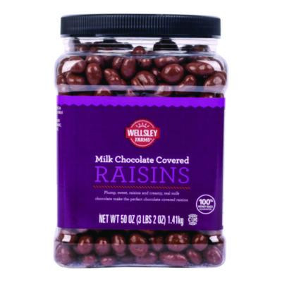 Milk Chocolate Covered Raisins, 50 Oz Jar