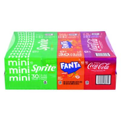 Mini Cans Variety Pack, Assorted Flavors, 7.5 Oz Can, 30/Carton