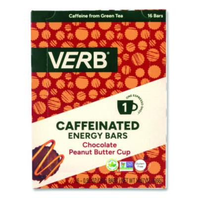 Caffeinated Energy Bar, Chocolate Peanut Butter Cup, 0.92 Oz Bar, 16/Box