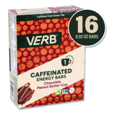 Caffeinated Energy Bar, Chocolate Peanut Butter Cup, 0.92 Oz Bar, 16/Box