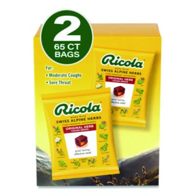 Cough Drops, Original Herb, 65/Bag, 2 Bags/Pack