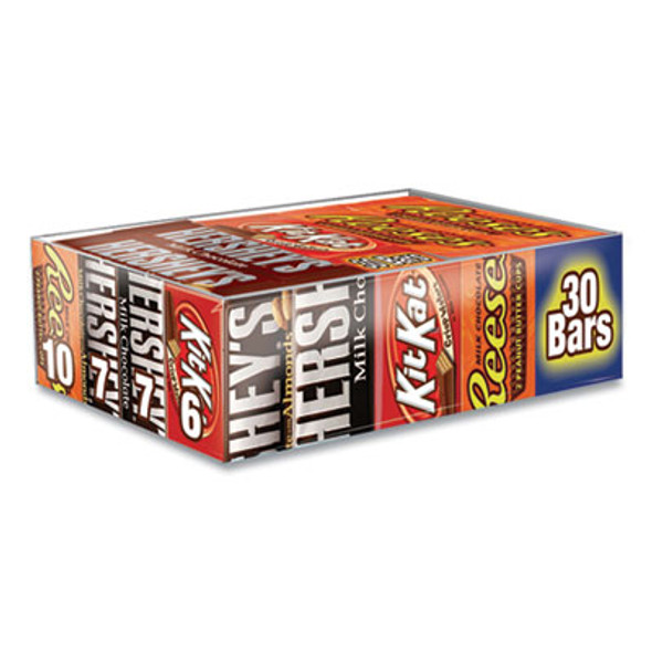 Full Size Chocolate Candy Bar Variety Pack, Assorted 1.5 Oz Bar, 30 Bars/Box