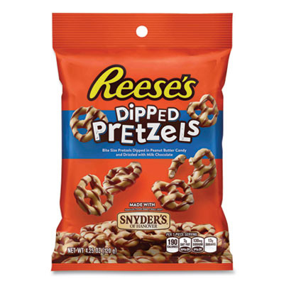 Dipped Pretzels, 4.25 Oz Bag, 4/Carton