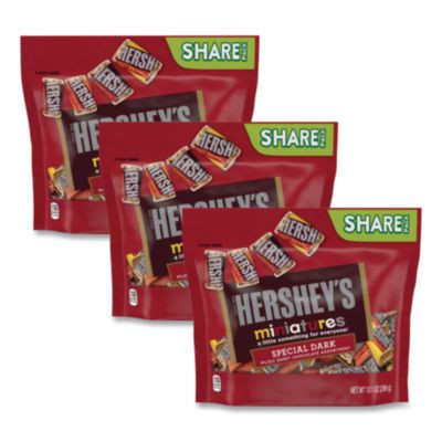Miniatures Variety Share Pack, Dark Assortment, 10.1 Oz Bag, 3/Pack