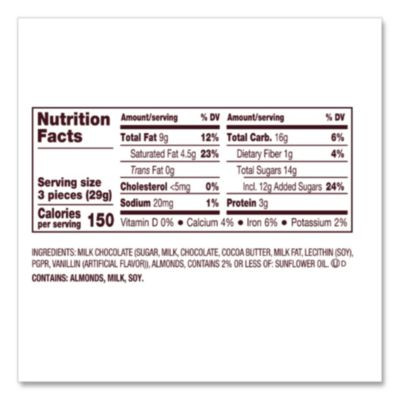 Nuggets Share Pack, Milk Chocolate With Almonds, 10.1 Oz Bag, 3/Pack