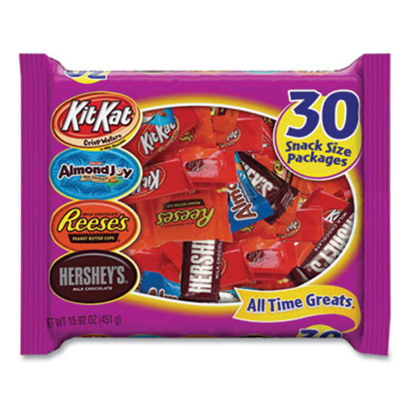 All Time Greats Milk Chocolate Variety Pack, 15.92 Oz Bag, 30 Pieces/Bag, 2 Bags/Pack