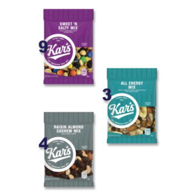 Trail Mix Variety Pack, Assorted Flavors, 18 Packets/Carton