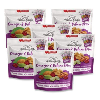 Omega-3 Nut Mix, 1 Oz Pouch, 7 Pouches/Pack, 6 Packs/Carton