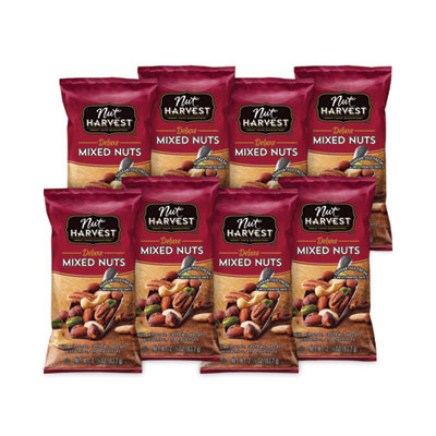 Deluxe Mixed Nuts, 2.25 Oz Pouch, 8/Carton