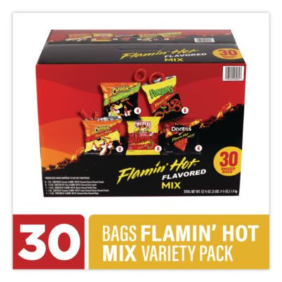 Flamin' Hot Mix Variety Pack, Assorted Flavors, Assorted Size Bag, 30 Bags/Carton