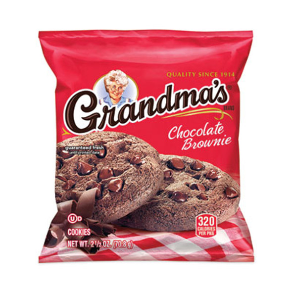 Big Chocolate Brownie, 2.5 Oz Packet, 2 Brownies/Pack, 60 Packs/Carton