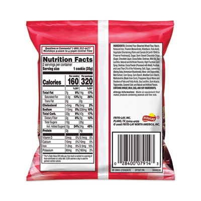 Big Chocolate Brownie, 2.5 Oz Packet, 2 Brownies/Pack, 60 Packs/Carton