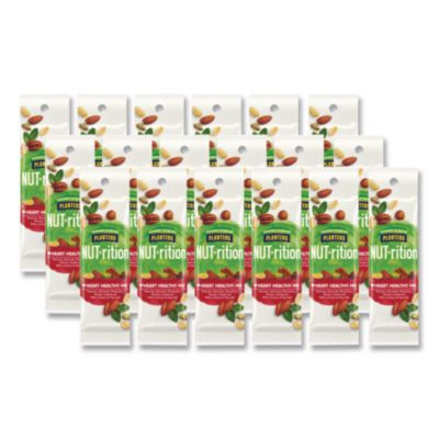 Nut-Rition Heart Healthy Mix, 1.5 Oz Tube, 18 Tubes/Carton