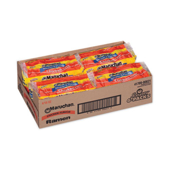 Ramen Noodle Soup Chicken Flavor Souper, 3 Oz, 6/Package, 4 Packages/Pack