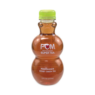 Antioxidant Super Tea, Pomegranate Honey Green Tea, 12 Oz Bottles, 6/Carton