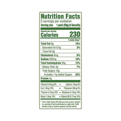 Cranberry Orange Crunchy Breakfast Biscuits, 1.76 Oz Packet Of 6, 5 Packs/Box, 6 Boxes/Carton