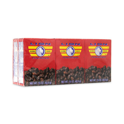 California Seedless Raisins, 1.5 Oz Box, 6/Pack