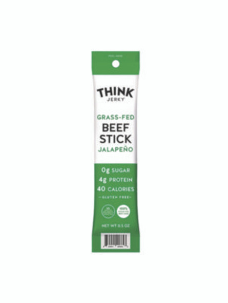 Jalapeno 100% Grass-Fed Beef Sticks, 1 Oz Individually Wrapped Sticks, 20/Carton