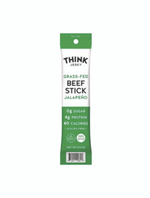 Jalapeno 100% Grass-Fed Beef Sticks, 1 Oz Individually Wrapped Sticks, 20/Carton