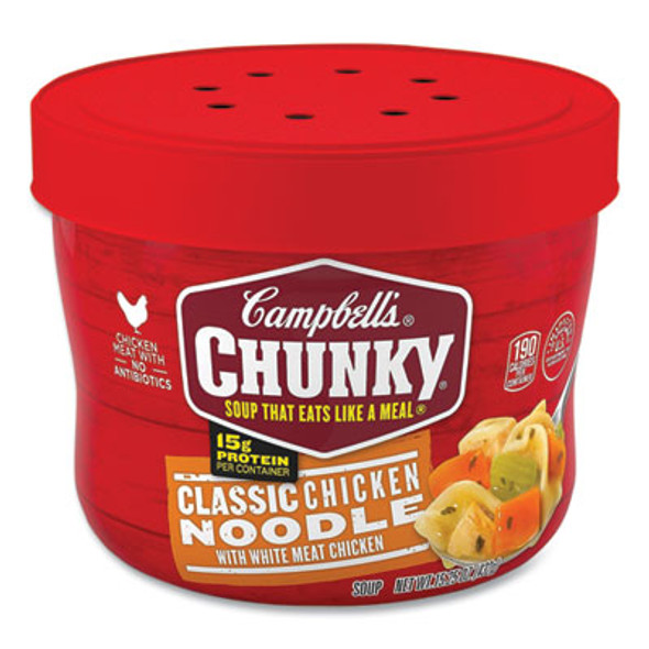Chunky Classic Chicken Noodle Bowl,15.25 Oz Bowl, 8/Carton