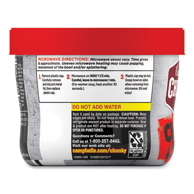 Chunky Firehouse Hot And Spicy Chili With Beans, 15.25 Oz, 8/Carton