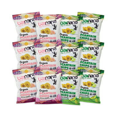 Plantain Chip Variety Pack, 2 Oz Bag, 12/Pack