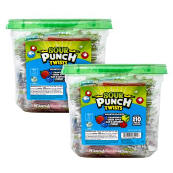 Twists, Variety, 2.59 Lb Tub, Approx. 210 Pieces/Tub, 2 Tubs