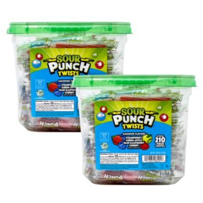 Twists, Variety, 2.59 Lb Tub, Approx. 210 Pieces/Tub, 2 Tubs