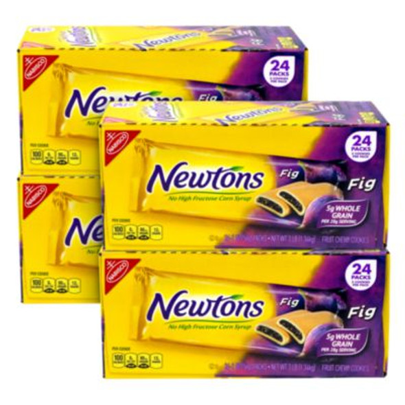 Fig Newtons, 2 Oz Pack, 2 Cookies/Pack, 24 Packs/Box, 4 Boxes/Carton
