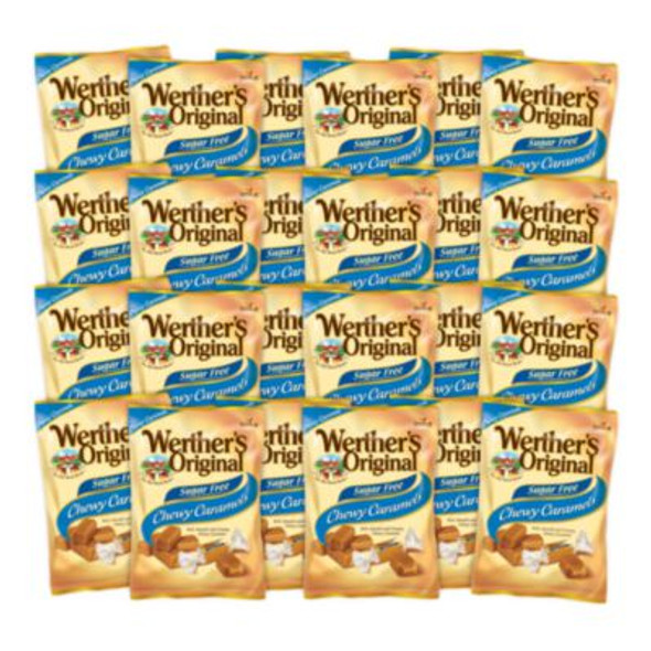 Chewy Caramels Sugar Free, 1.48 Oz Bag, 24/Carton