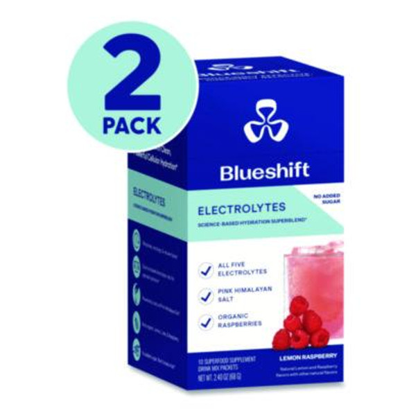 Electrolyte Lemon Raspberry Drink Mix, 0.24 Oz Packets, 10/Pack, 2 Packs/Carton