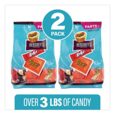 Milk Chocolate Candy Mini Assortment, 60.1 Oz Bag, 2/Carton