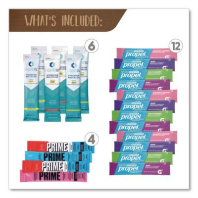 Drink Mixes Snack Box, 50 Assorted Mixes/Box