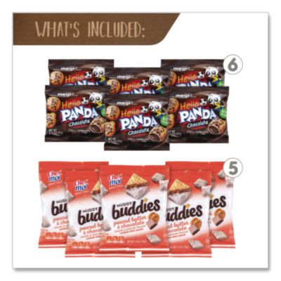 Peanut Butter And Chocolate Dessert Box, Peanut Butter Chocolate, 24 Assorted Snacks/Box