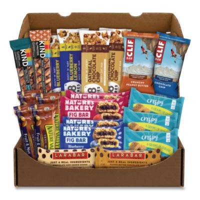 Healthy Snack Bar Box, 21 Assorted Snacks/Box