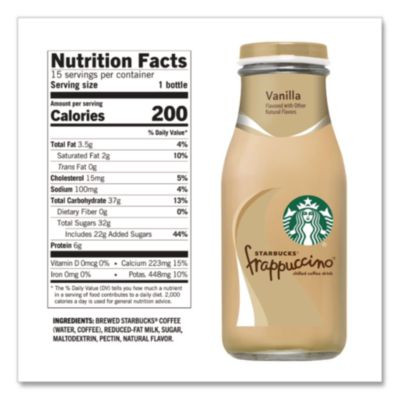 Frappuccino Coffee, Vanilla, 9.5 Oz Bottle, 15/Carton
