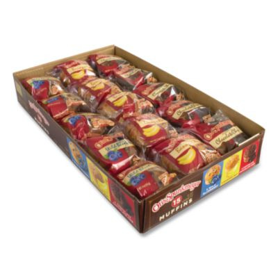 Muffins Variety Pack, Assorted Flavors, 4 Oz Pack, 15 Packs/Carton