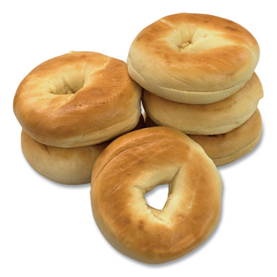 Fresh Plain Bagels, 6/Carton