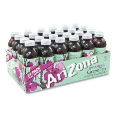 Green Tea With Ginseng And Honey, 16 Oz Bottles, 24/Carton