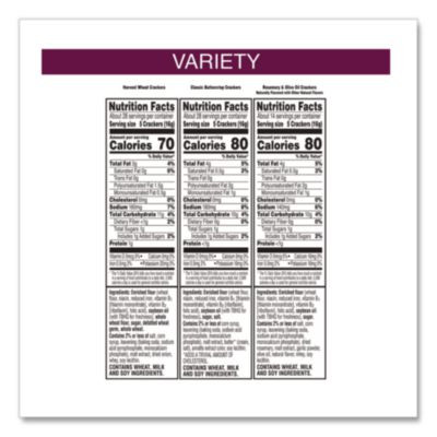 Toasteds Party Pack Cracker Assortment, 8 Oz Box, 5 Assorted Boxes/Carton