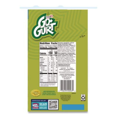 Go-Gurt Low Fat Yogurt, 2 Oz Tube, 32 Tubes/Carton