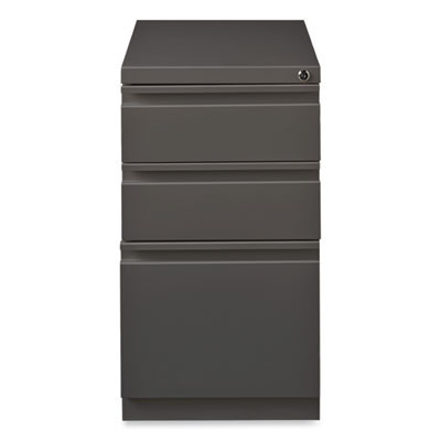 Full-Width Pull 20 Deep Mobile Pedestal File, 3-Drawer: Box/Box/File, Letter, Medium Tone, 15x19.88x27.75